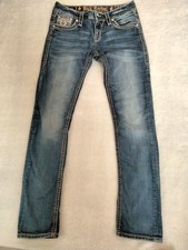 Rock Revival Jeans Womens 29 Tali Straight Low Rise Blue Medium Wash 31.5 Inseam