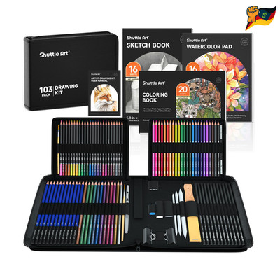 Aquarellstifte Buntstifte Graphstift 103 Stück Zeichenset K