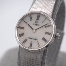 Reloj de cuerda manual Rado Lepole Deluxe para dama esfera blanca vintage Japón