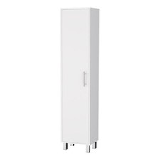Pemberly Row Contemporary Engineered Wood Storage Cabinet in White