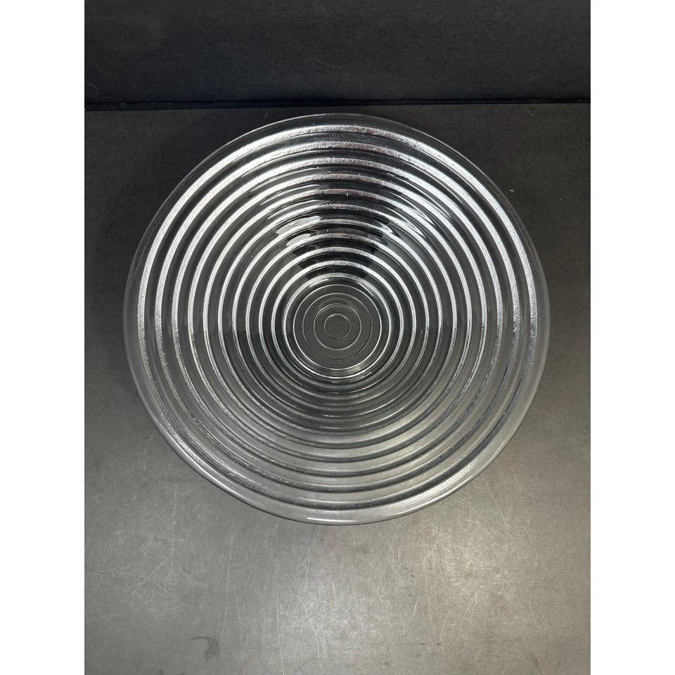Pilgrim Glass Concentric Circle Serving Bowl Excellent Condition w/Minimal Wear - Image 3 of 4