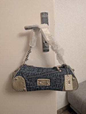 Gussaci Vintage. Denim Hobo Bag Y2K Schultertasche