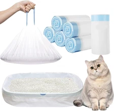 120 Count Cat Litter Box Liners 23" X 14",Jumbo Extra Thick with 3 Mil Cat Waste