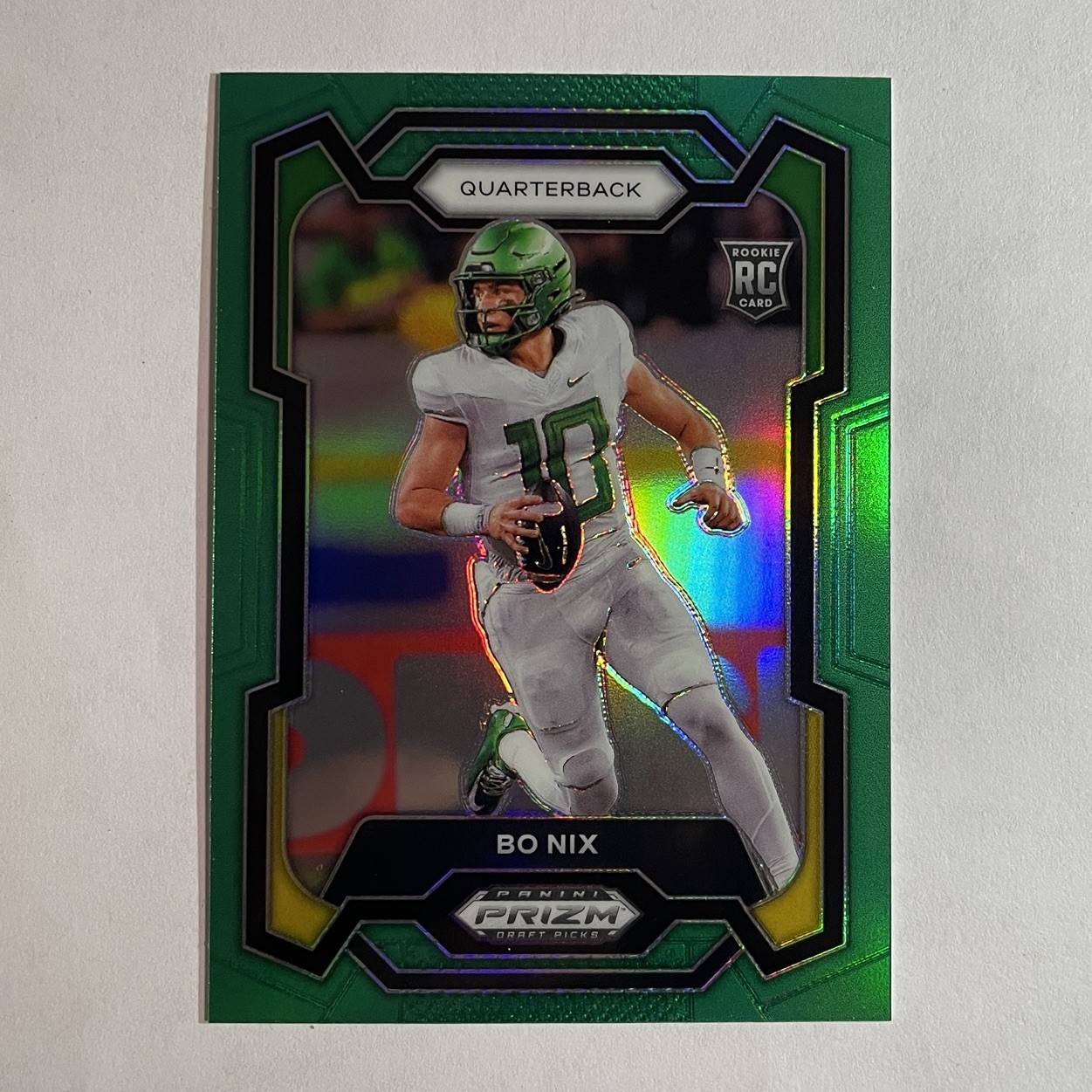 2024 Panini Prizm Draft Picks - Bo Nix #105 Green Prizm (RC)