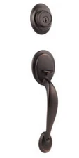 Kwikset Dakota Handle Set And Deadbolt (Exterior Only) Venetian Bronze 687DA