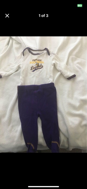 Minnesota Vikings 3 month baby outfit