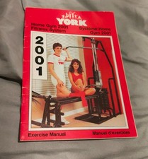 YORK HOME MULTI GYM 2001 FITNESS SYSTEM INSTRUCTIONS MANUAL VINTAGE 