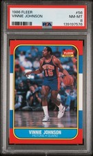 1986-87 Fleer #56 Vinnie Johnson PSA 8