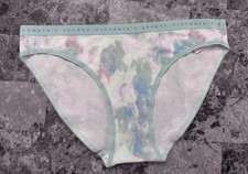NWT VICTORIA'S SECRET M GREEN BLUE TIE DYE LOGO LIGHTWEIGHT BAND BIKINI PANTIES