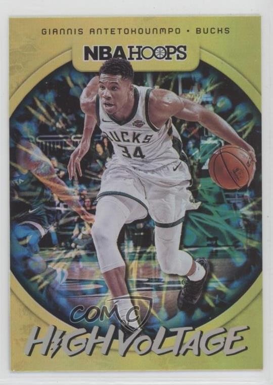 2019-20 Panini NBA Hoops High Voltage Giannis Antetokounmpo #11 yf4