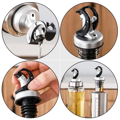 6 Pcs Olive Oil Nozzle Liquid Dispenser Automatic Bottle Cap Practical Spouts - Imagen 4 de 12