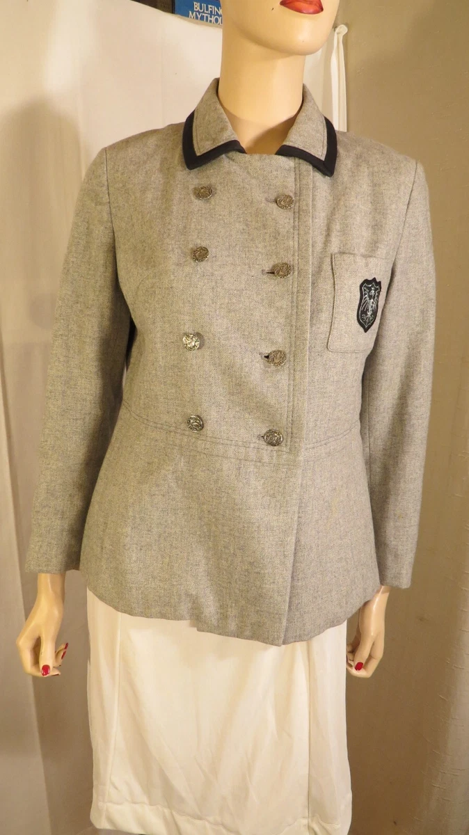 Vintage 40's Gray Wool Jacket Made in Germany with Crest sz S | eBay