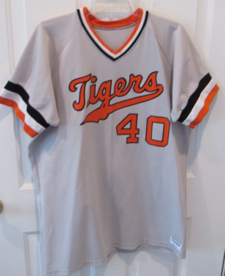 Vintage 1980's Detroit Tigers Baseball jersey SAND KNIT MLB men's