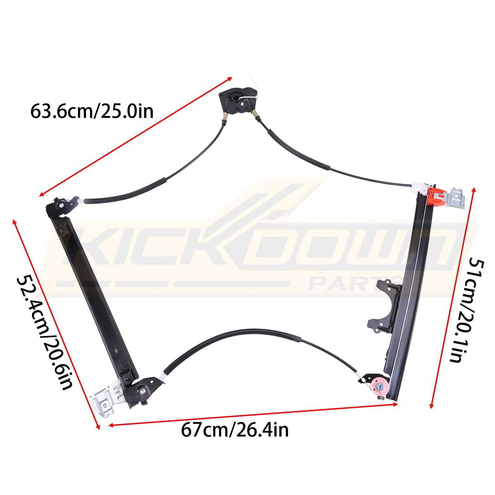 For 03-13 Maserati Quattroporte M139 Front Driver Side Window Regulator 84934200