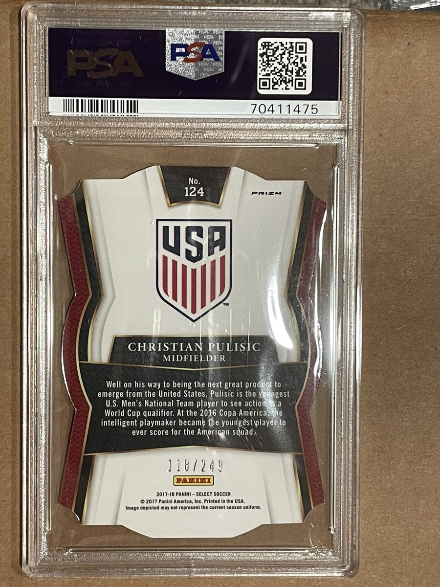 2017 Panini Select #124 Christian Pulisic Light Blue Die Cut /249