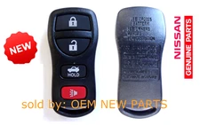  OEM NISSAN KEYLESS REMOTE ENTRY KEY FOB TRANSMITTER ALARM KBRASTU15 4 Btn Japan