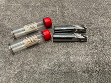 2 Solid Carbide End Mills Made in USA 4  OAL 1.5  LOC Brand New 4 Flute