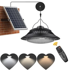 Solar Pendant Lights Indoor Outdoor3200k/4000k/6000k Dimmable Daytime Available 