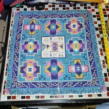 VTG 80's ~ WAMCRAFT Bandana Southwestern Native Tribal Geometric Face Mask Cover