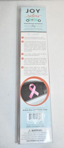 Joy Riders Breast Cancer Awareness Ribbon Window Cling - Picture 5 of 8