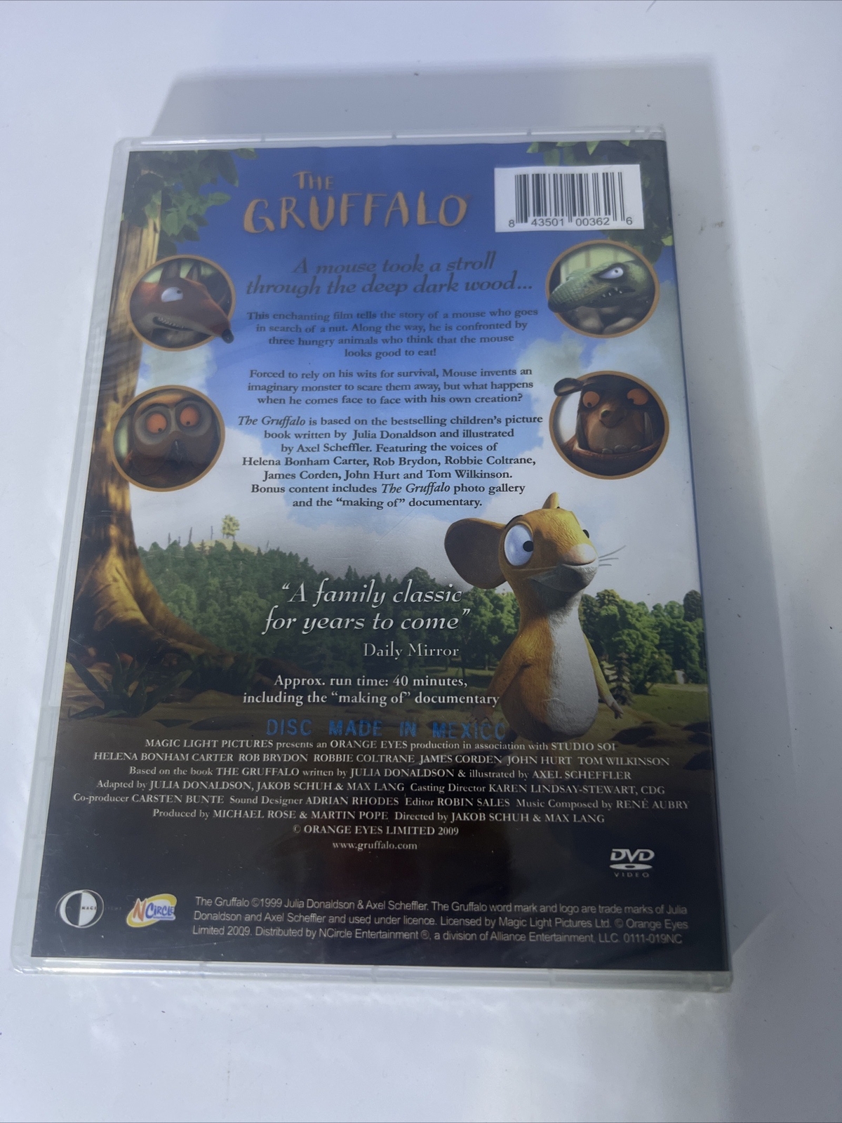 The Gruffalo (DVD, 2011) Helena Bonham Carter Sealed Brand New