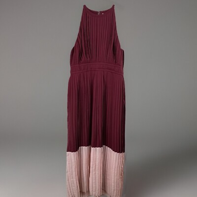 NEW JOIE ALEANNA PLEATED MIDI DRESS Topanga Laurel WOMEN 6