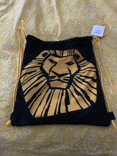 Disney The Lion King Broadway Musical Drawstring Backpack Bag Gym Tote RARE NWT