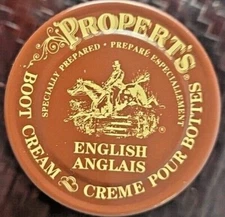 Propert's English Boot Cream Leather Boot Care 3.7 oz Glass Jar - Several colors
