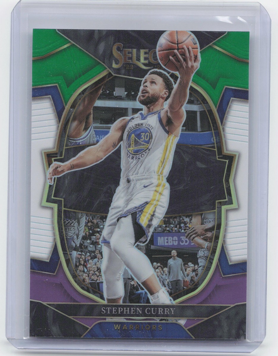 2022-23 Panini Select #27 Stephen Curry Green White Purple Prizms