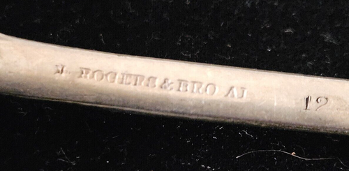 Antique Rogers Bros. A1 Silverplate Set of Two Spoons Engraved 1878 'S.M.Rose' - Picture 11 of 13