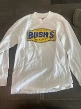 BUSH’s BEST YOUTH LARGE WHITE LONG SLEEVE HANES dc7