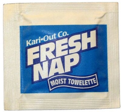 Fresh Nap Moist Towelette 100 Ct.Wet Wipes Disposable Napkin Scented Individual 