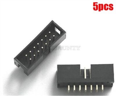 5Pcs For Flat Ribbon Cable 2 Row 14 Pin DC3-14P Straight Jtag Socket Connecto pm
