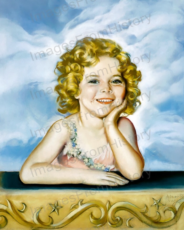8x10 Print Shirley Temple Beautiful Color Illustration #ST003 | eBay