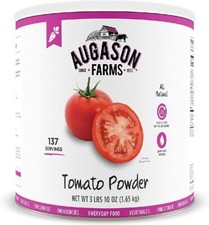 Augason Farms Tomato Powder Survival Camping, Emergency MRE Food Storage 10 Can