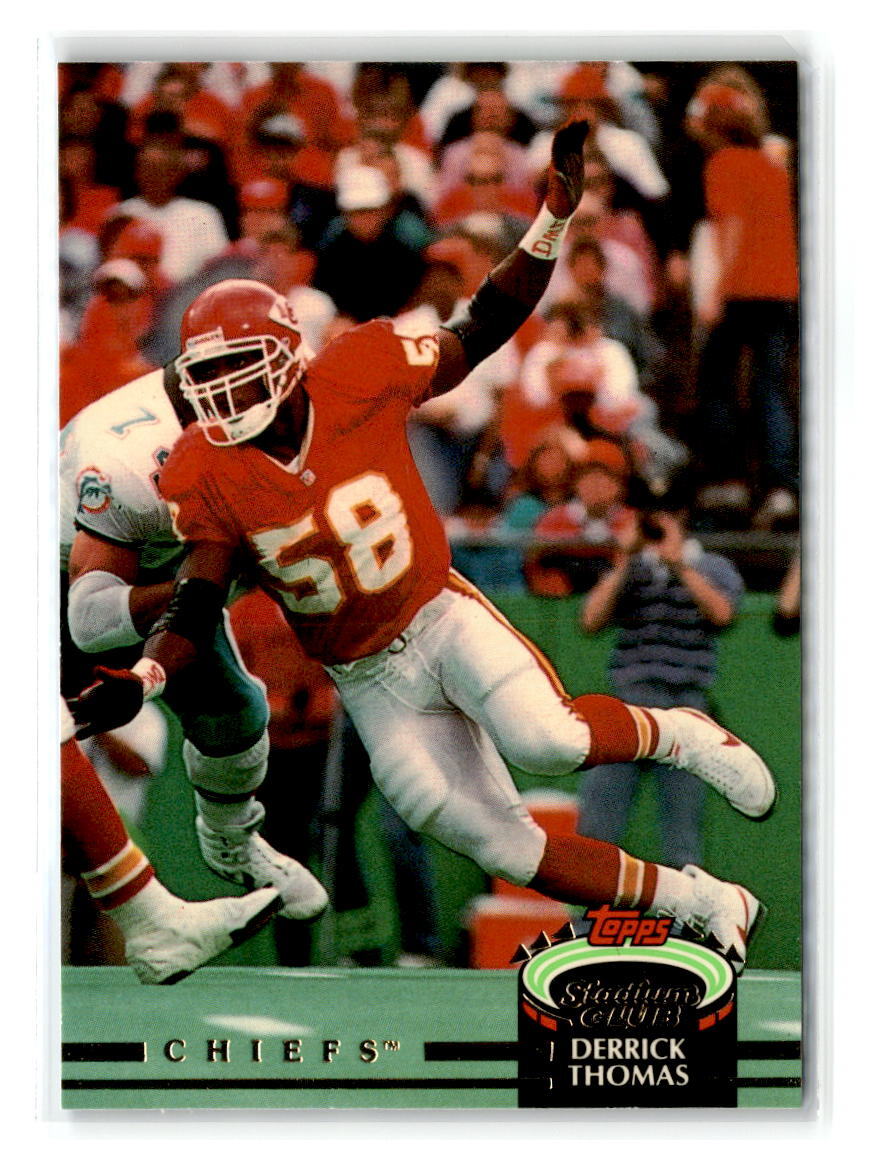 Derrick Thomas #33 Football Cards 1992 Stadium Club trading card — raw and PSA graded price guide