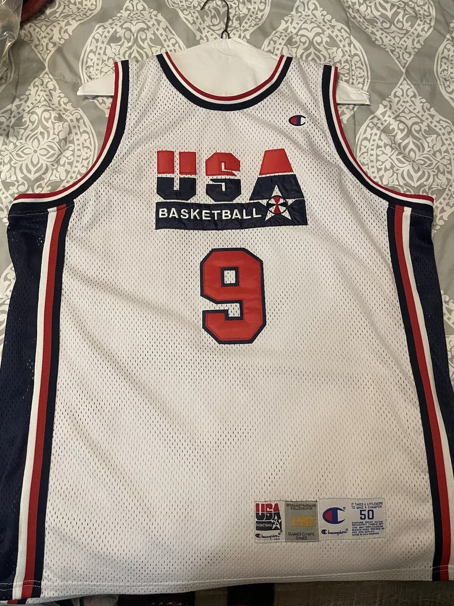 USA 1992 DREAM TEAM OLYMPICS BASKETBALL VINTAGE 1990'S CHAMPION MESH JERSEY  ADULT XL