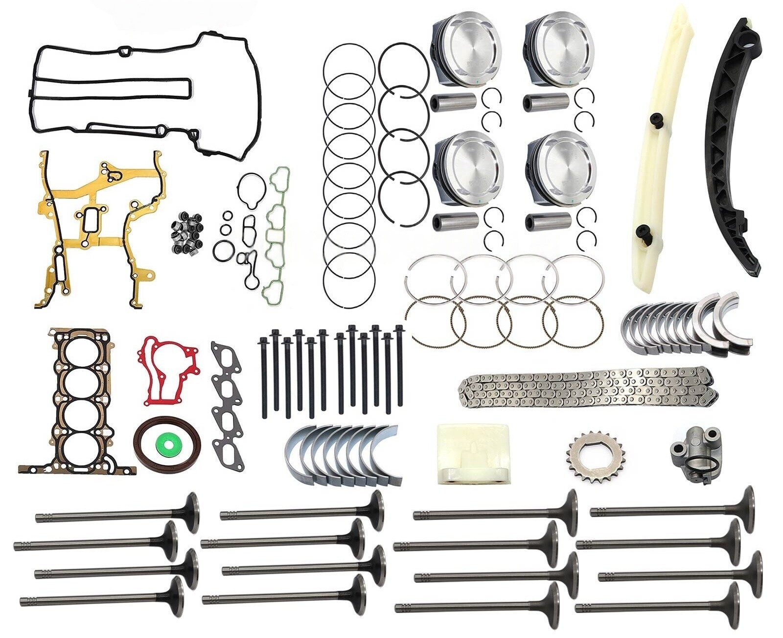 Engine Rebuild Kit - Gasket Piston Bearing Timing Kit For Buick Chevrolet 1.4L
