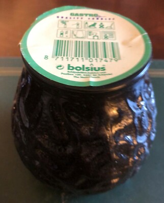 Bolsius Gastro Kerze im schwarzen Glasgefäß Größe 100mm x 100mm.