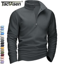 Men's 1/4 Zip Fleece Shirts Long Sleeve Thermal Warm Winter Casual Sweatshirts