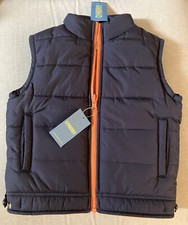 New Gymboree Boys 2005 Fly Boy Line Warm Reversible Zip Vest, Navy/orange Size 3