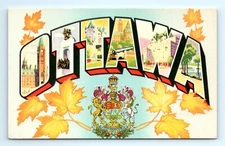 Vintage Canada Postcard Ottawa Canada City Culture Card Large Letter Unposted