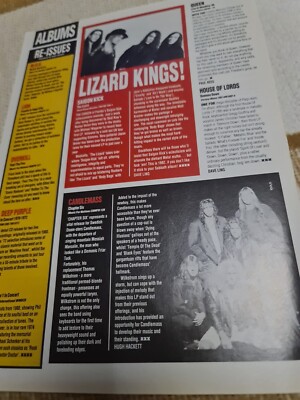 Vintage CANDLEMASS CHAPTER SIX PAUL DIANNO KILLERS A4 POSTER RAW MAG CLIPPING 