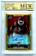 JERSEY#) 2015 Bowman Chrome RC Auto Refractors Gold TODD GURLEY 3/75 BGS 9.5 10 