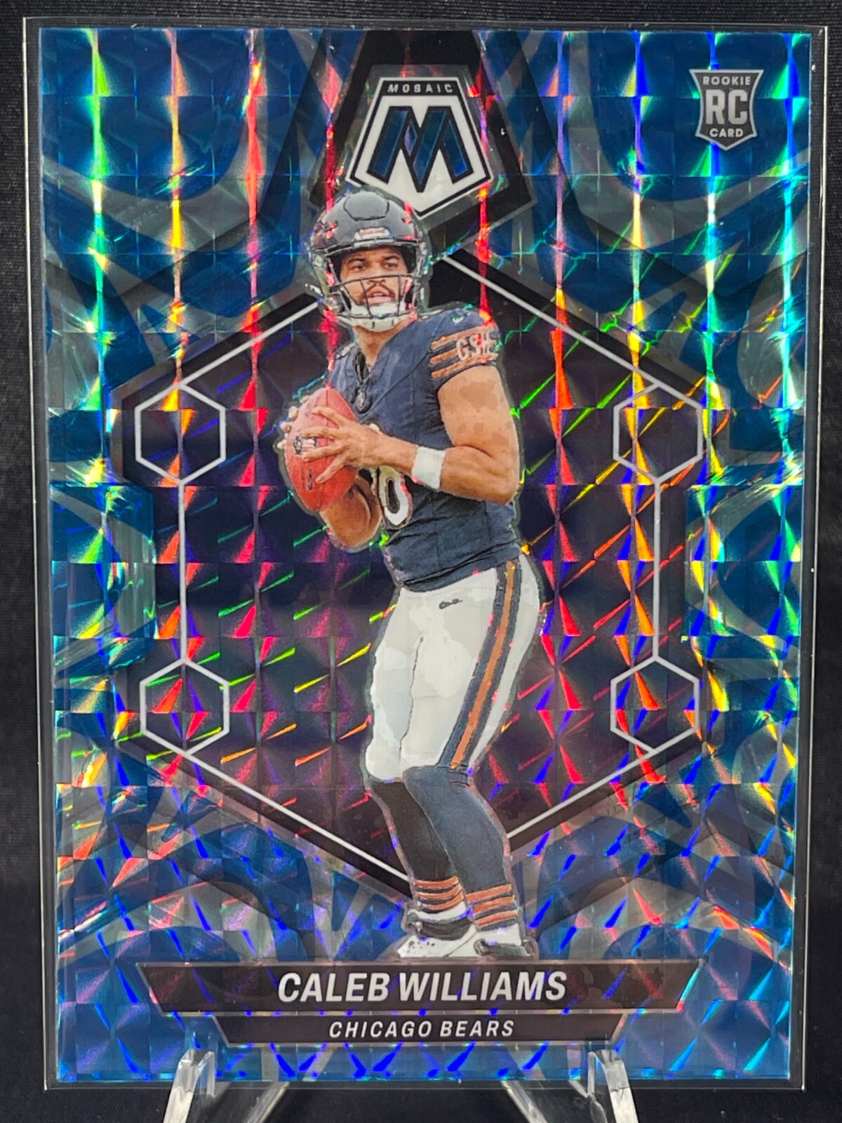 2024 Mosaic Caleb Williams Reactive Blue Mosaic Rookie #301