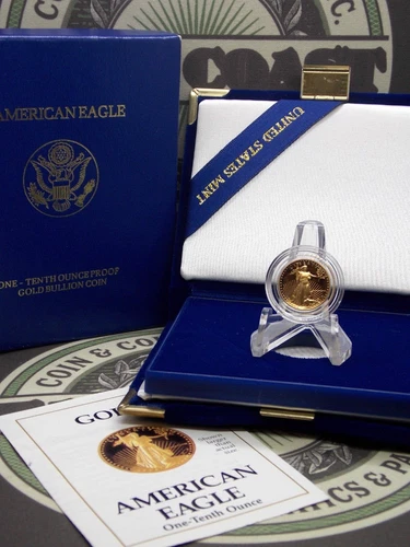 1988 $5 Proof American GOLD Eagle 1/10th oz Box & COA Bullion ECC&C, Inc.