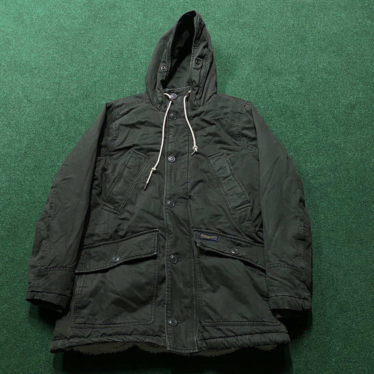 Vintage Abercrombie & Fitch Jacket Mens S Green Military Style