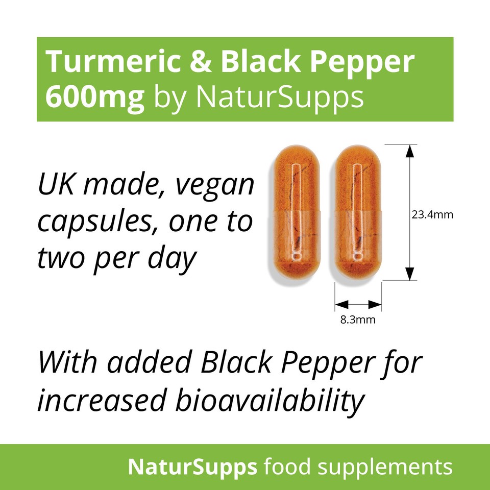 Turmeric And Black Pepper Capsules High Strength - 120 Turmeric Capsules 500mg 1000mg Per Serving High Strength Turmeric Supplement Vegan And Vegetarian Friendly