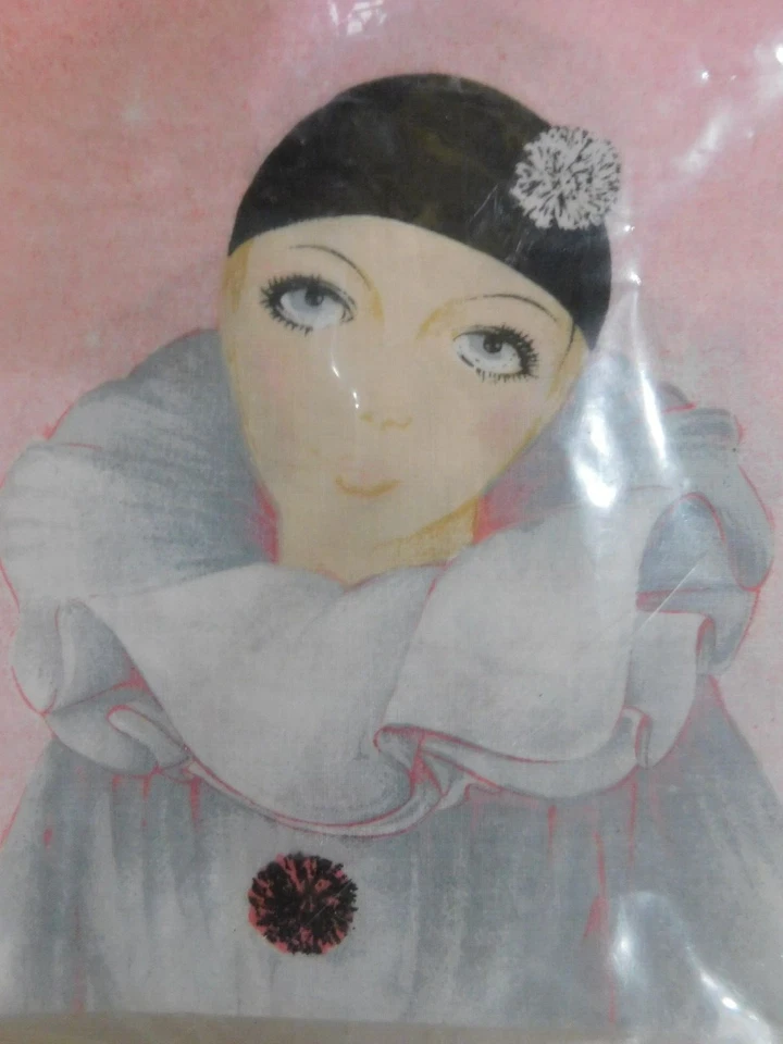 Pierrot Love Editions Michel Oks Paris Needlepoint Cross Stitch Pillow Case Deco - Image 4 of 4