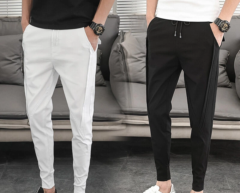 Ankle length joggers mens sale
